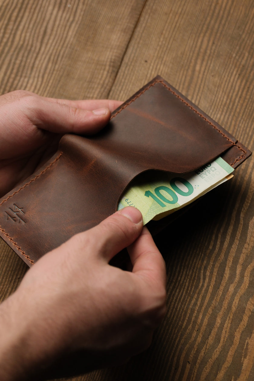 Rustic Leren Portemonnee