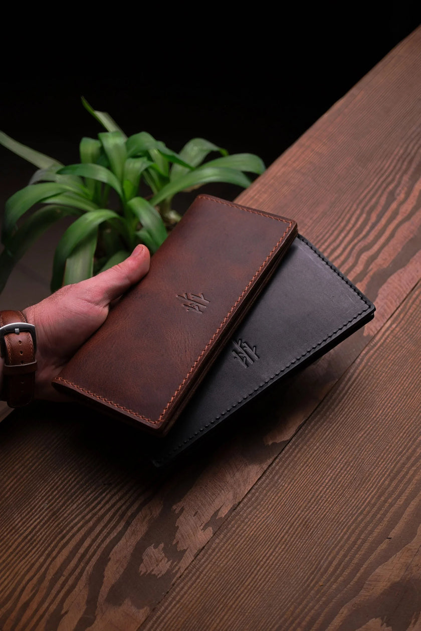 Lange Portemonnee met Dubbele Drukknopen