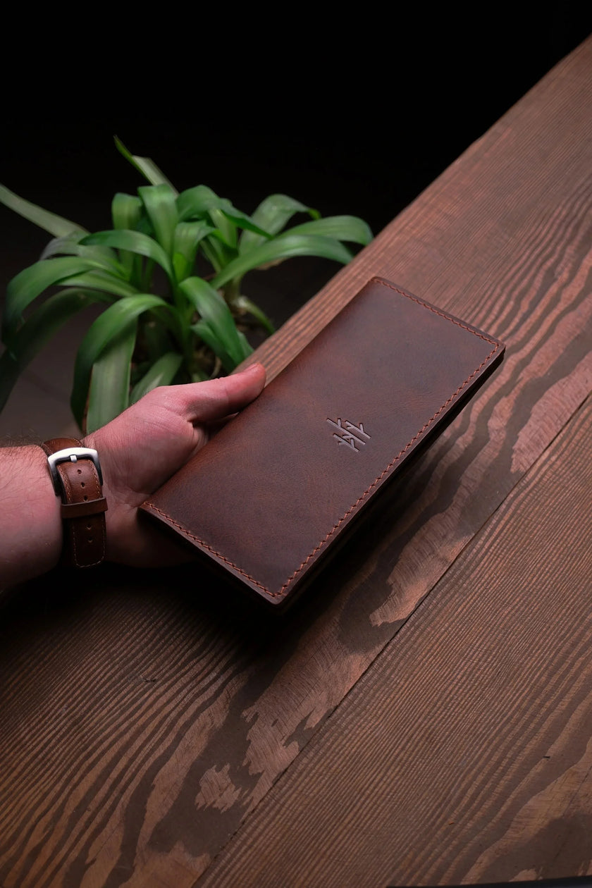 Lange Portemonnee met Dubbele Drukknopen