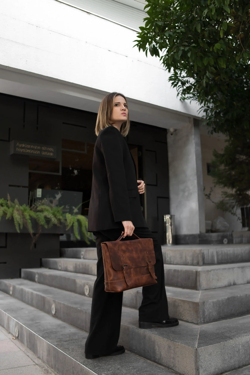 Dorian Leren Messenger en Laptoptas