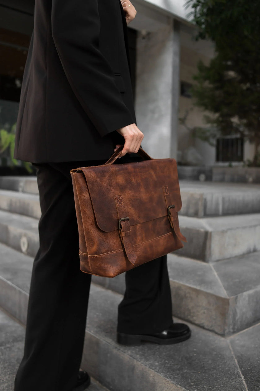 Dorian Leren Messenger en Laptoptas