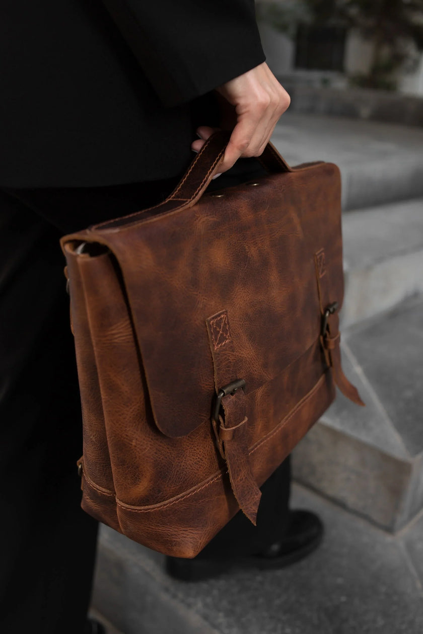 Dorian Leren Messenger en Laptoptas