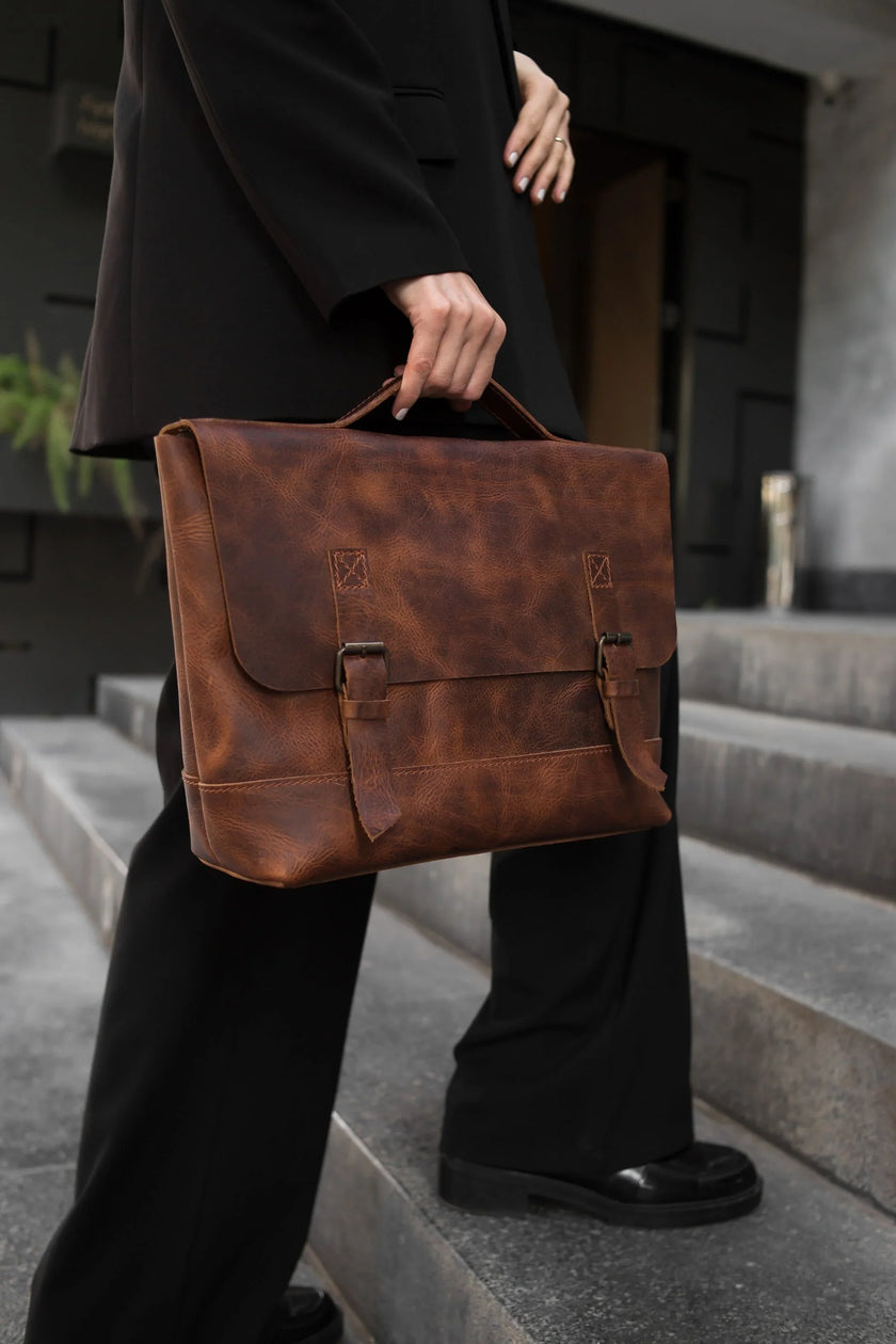 Dorian Leren Messenger en Laptoptas