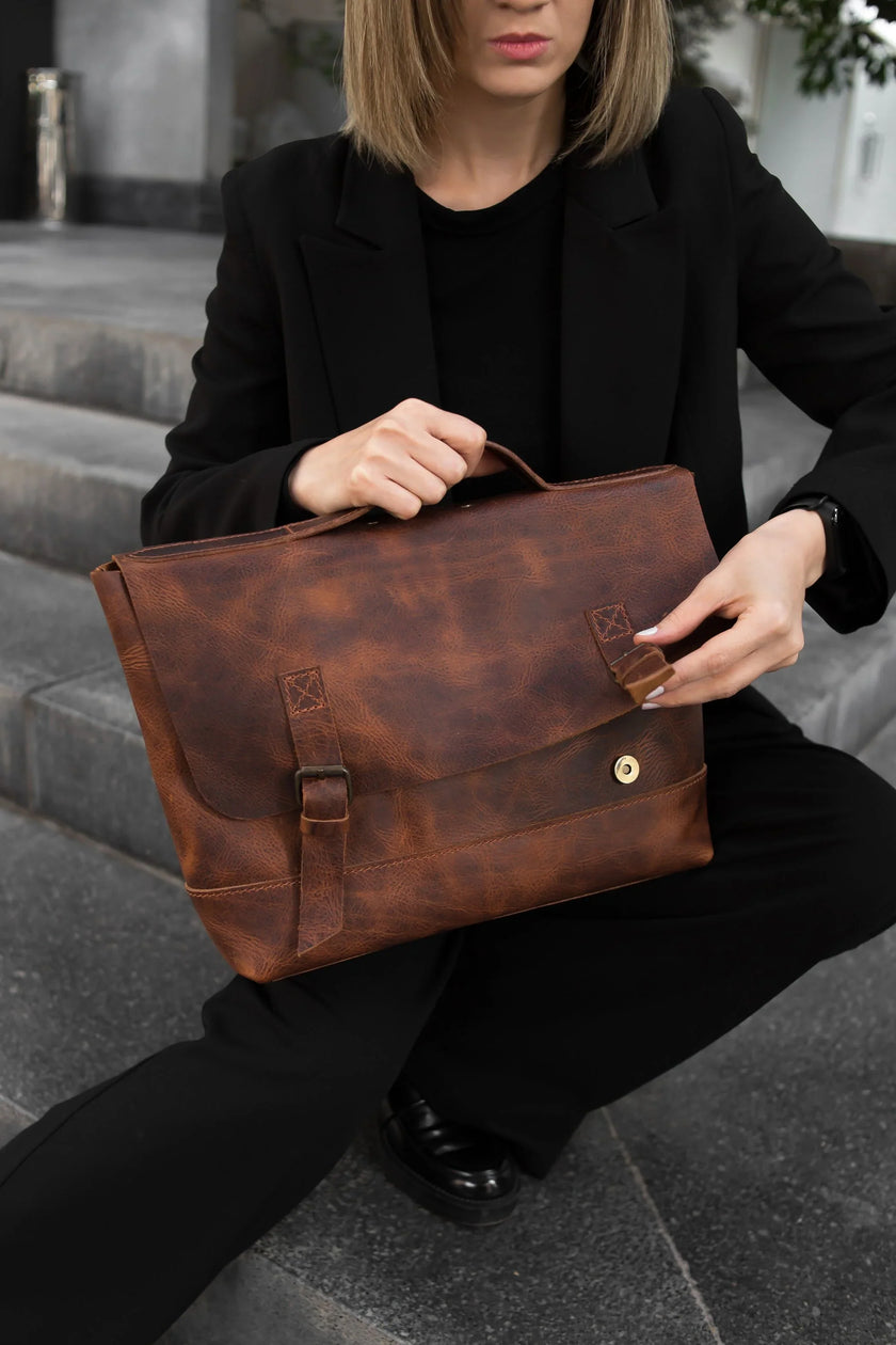 Dorian Leren Messenger en Laptoptas