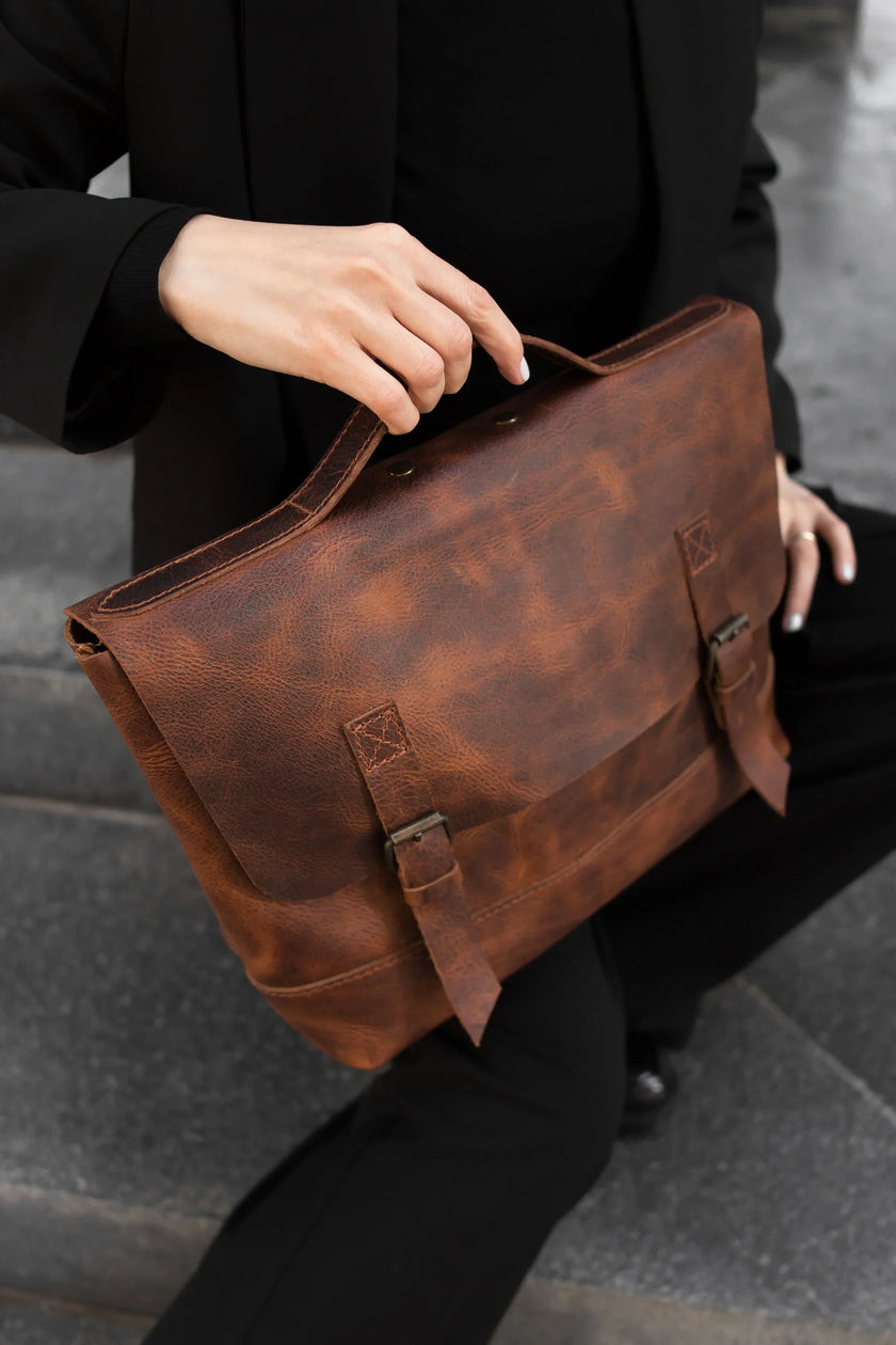 Dorian Leren Messenger en Laptoptas