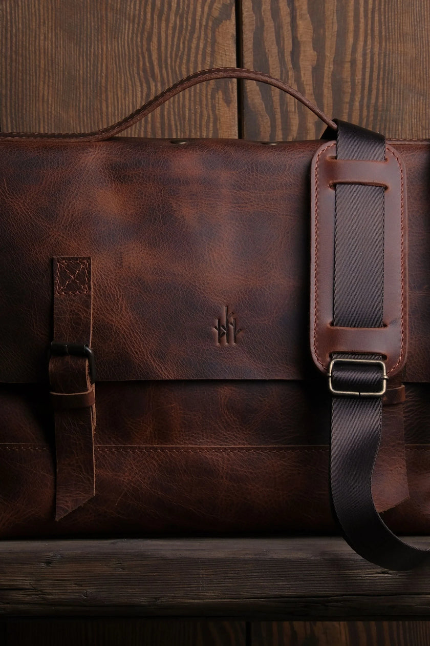 Dorian Leren Messenger en Laptoptas