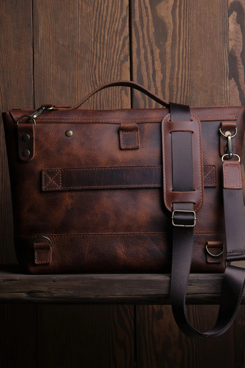 Dorian Leren Messenger en Laptoptas