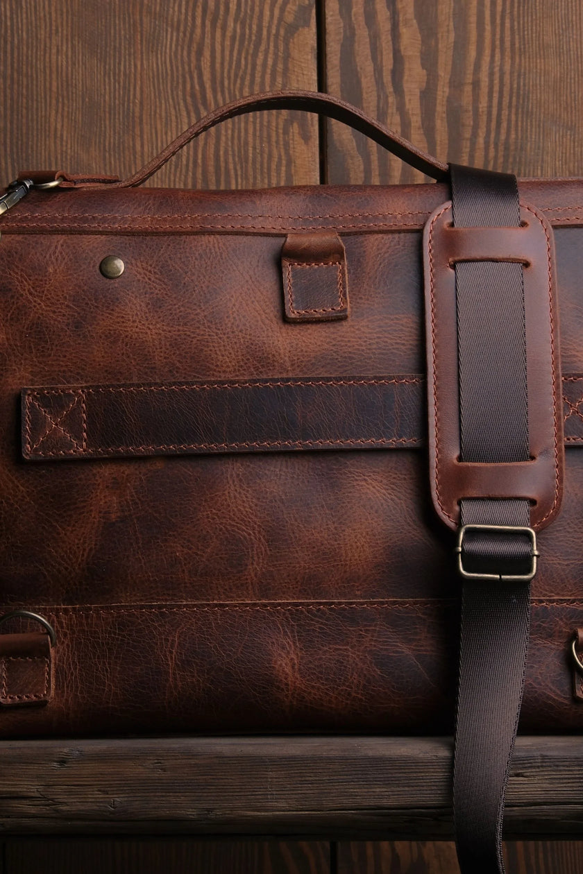 Dorian Leren Messenger en Laptoptas