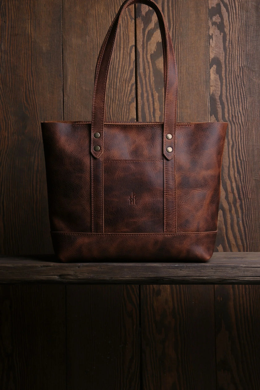 Leaf Leren Tote Tas
