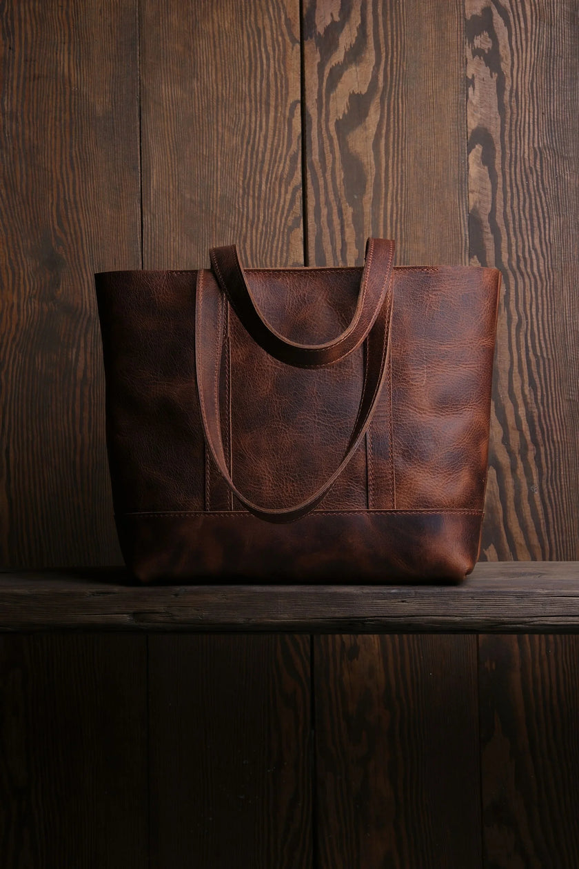 Leaf Leren Tote Tas