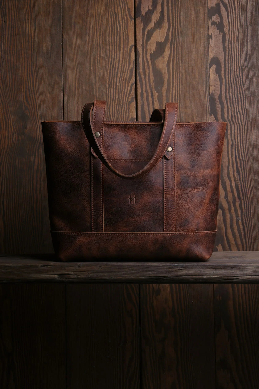 Leaf Leren Tote Tas