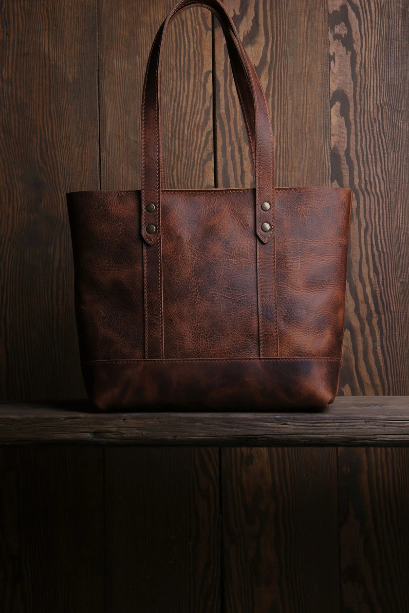 Leaf Leren Tote Tas