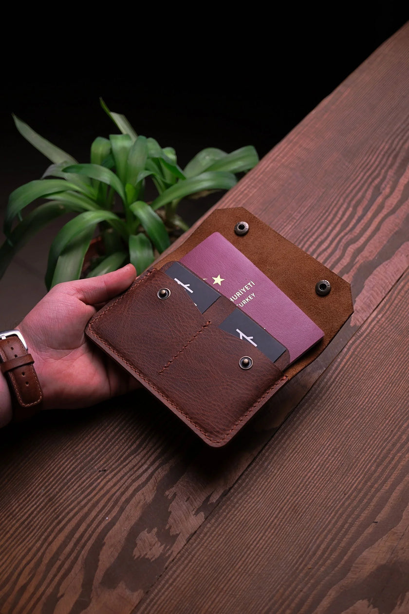 Milonis Leren Paspoortportemonnee