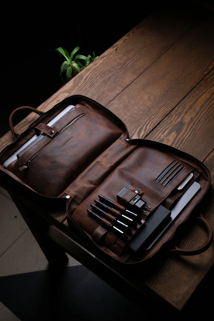 Porter Leren Laptoptas