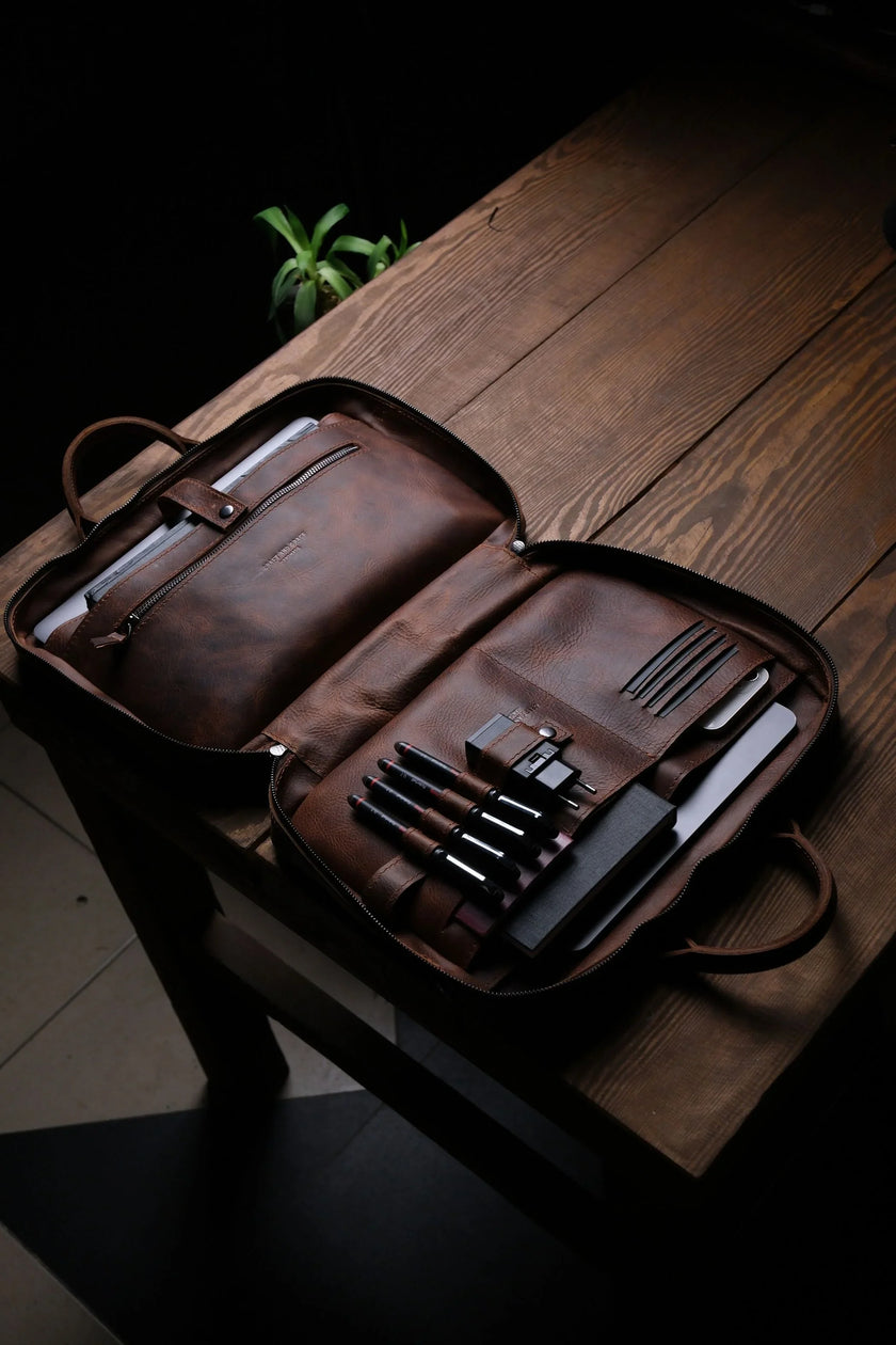 Porter Leren Laptoptas