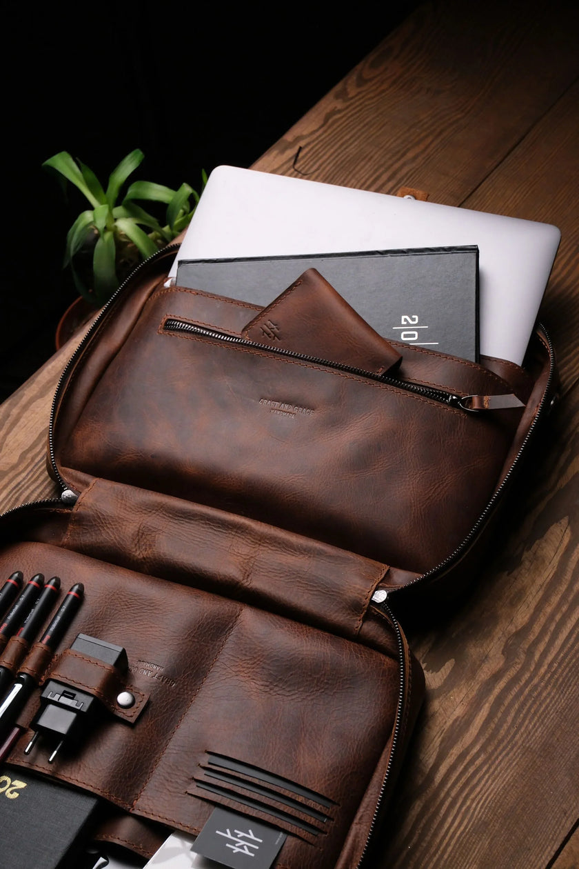 Porter Leren Laptoptas