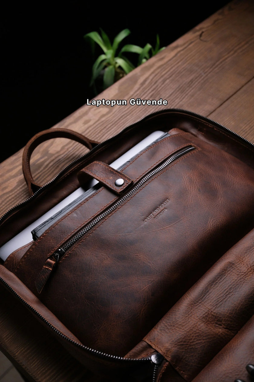 Porter Leren Laptoptas